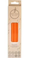 MEHRWEG-TRINKHALME Silikon 12 mm/19 cm orange